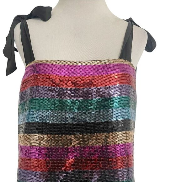 NEW Show Me Your Mumu Size Small Dress Sequin Rainbow Party Mini - Picture 3 of 7